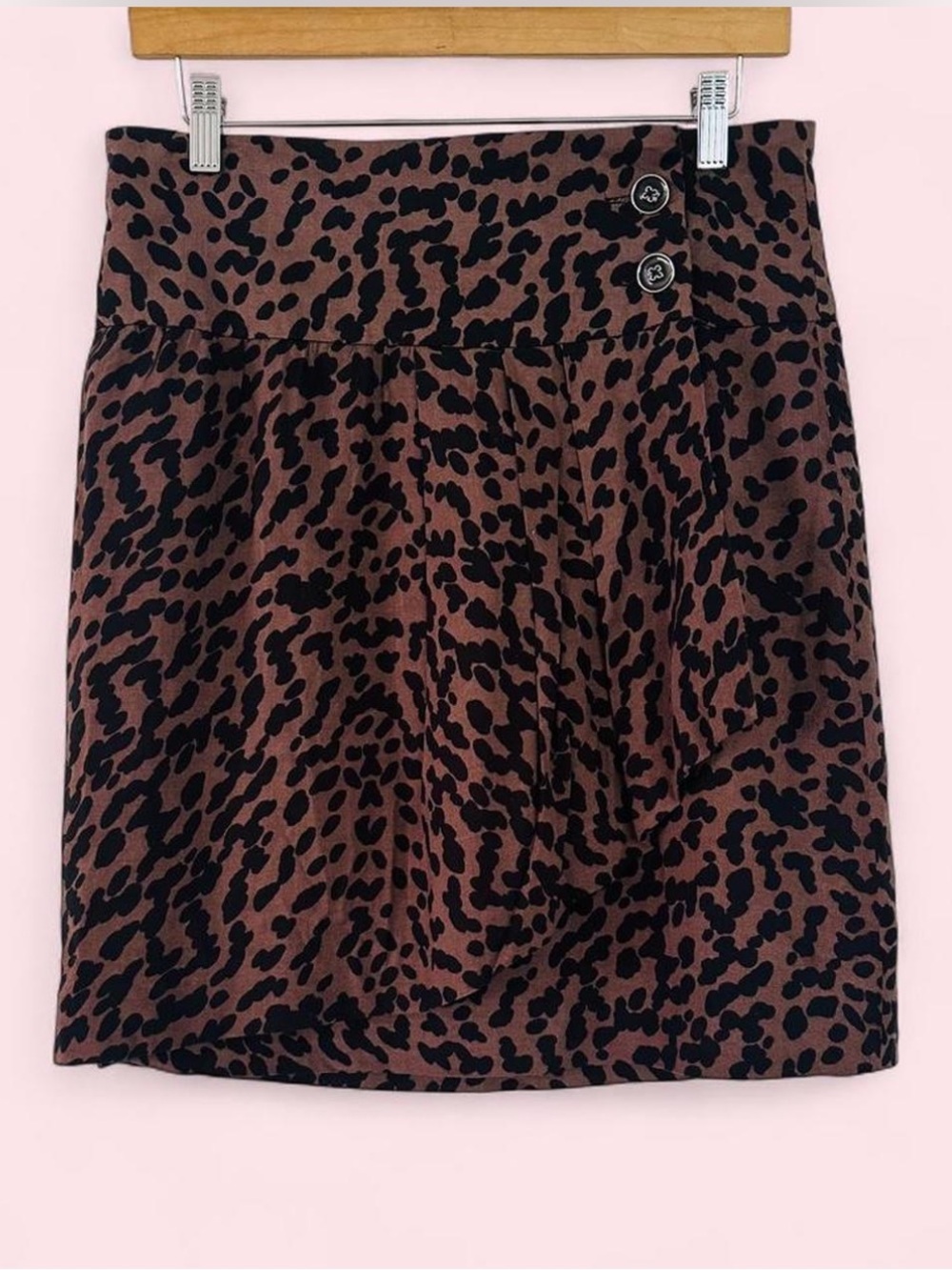 Silence And Noise Leopard Button Skirt 12